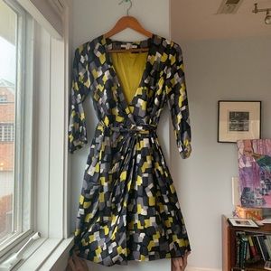 Boden Patterned Wrap Dress